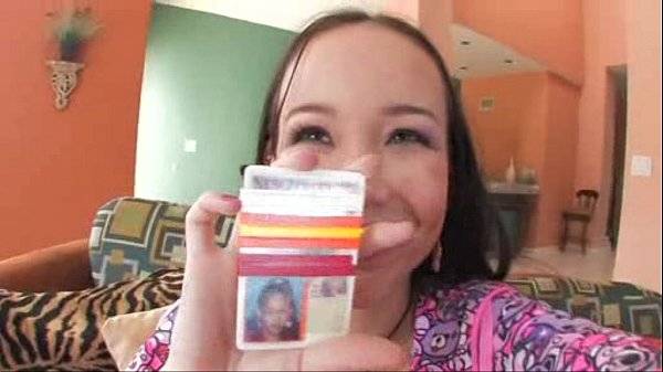 Skinny half-Asian Jersey girl in braces gets DRILLED!