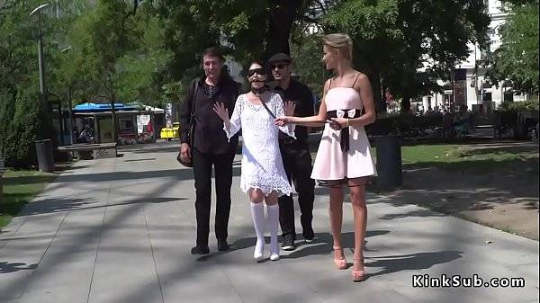 Blindfolded teen disgraced in public