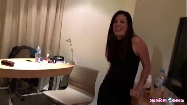 Men taking turns on cuckold wife in front of him!
