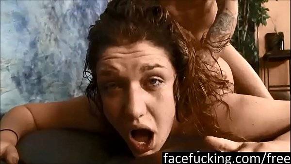 19 year old April Dawn throat slammed and fucked in the ass