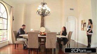 Trophy Wife Monique Alexander Bent Over the Breakfast Table and Fucked