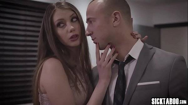 Perverted brunette teen banged by a stepdads assistent